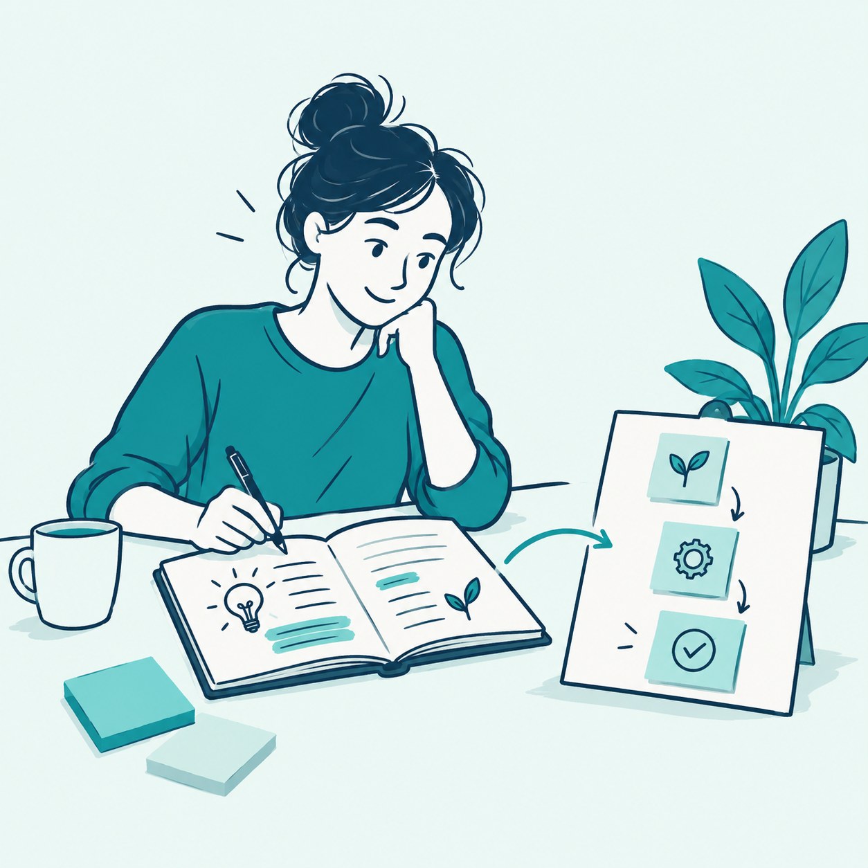 Illustration: Lern- und Umsetzungsplan
