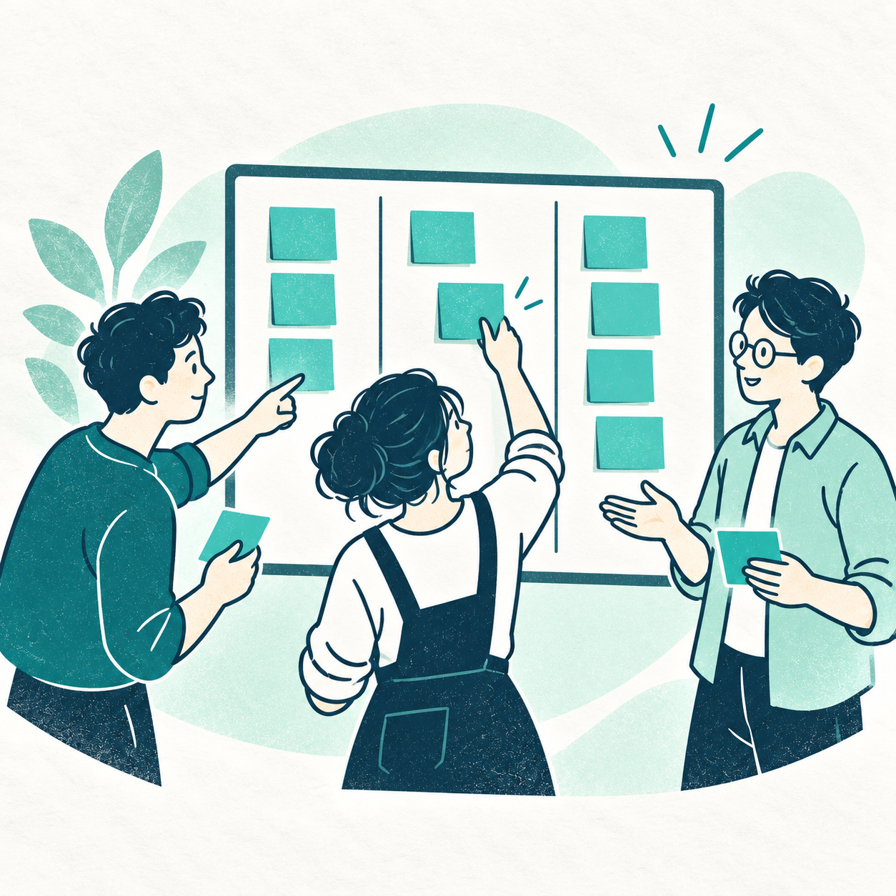 Illustration zu Kanban für Innovationsteams