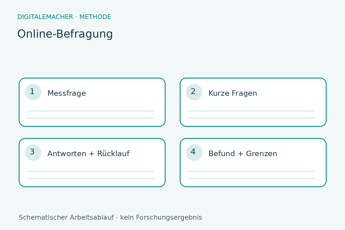 Arbeitsübersicht: Online-Befragung